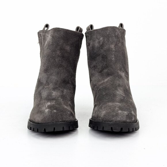 Splendid Women Distress Grey Suede Fleece lined Slip on Boots sz 7.5 - Picture 2 of 8